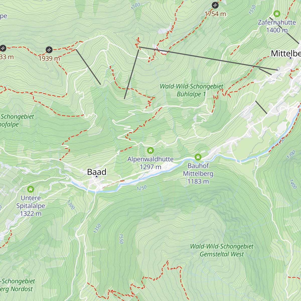 Alpenwaldhütte map