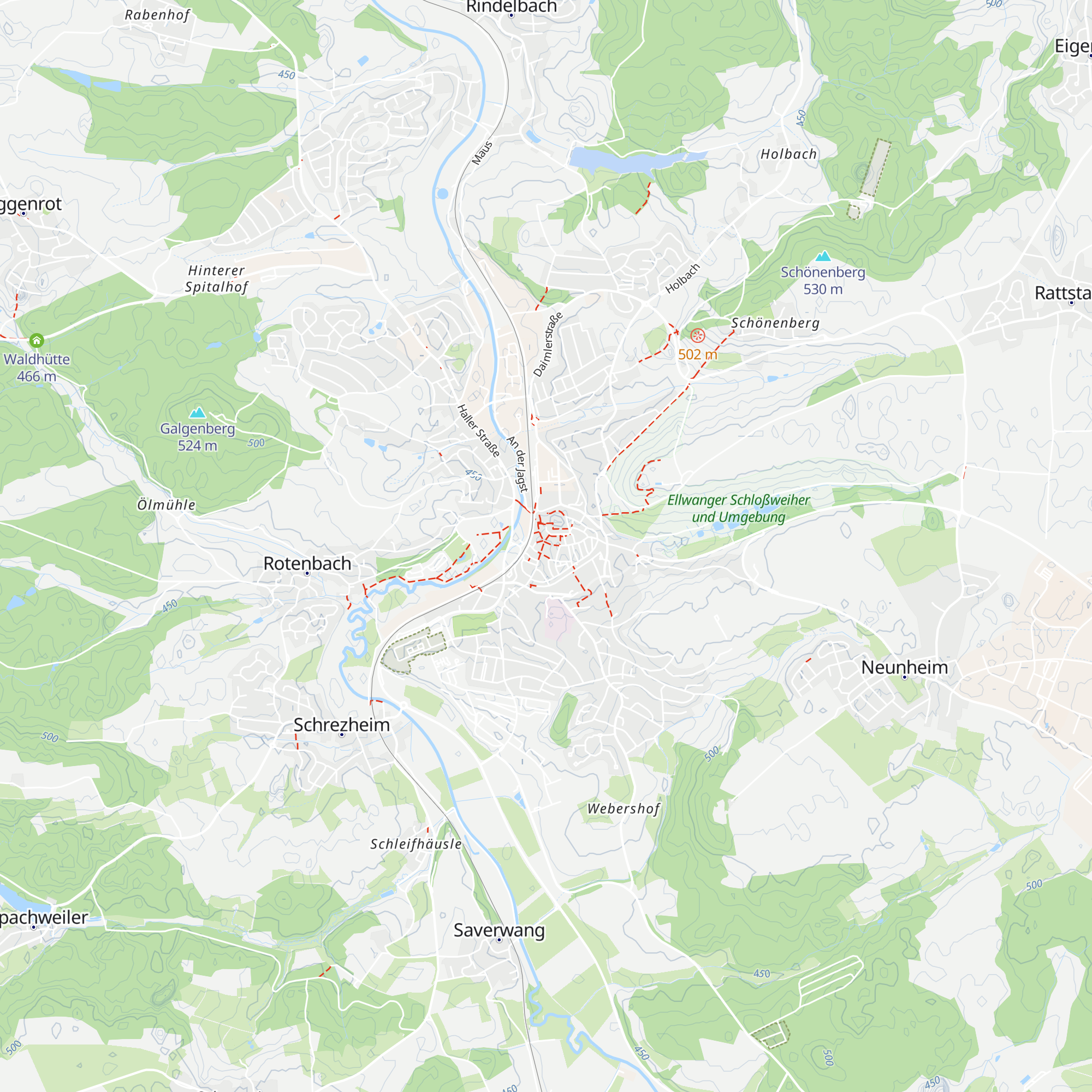 Tourist-Information Ellwangen map