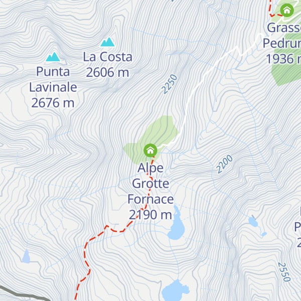 Map of Alpe Grotte Fornace