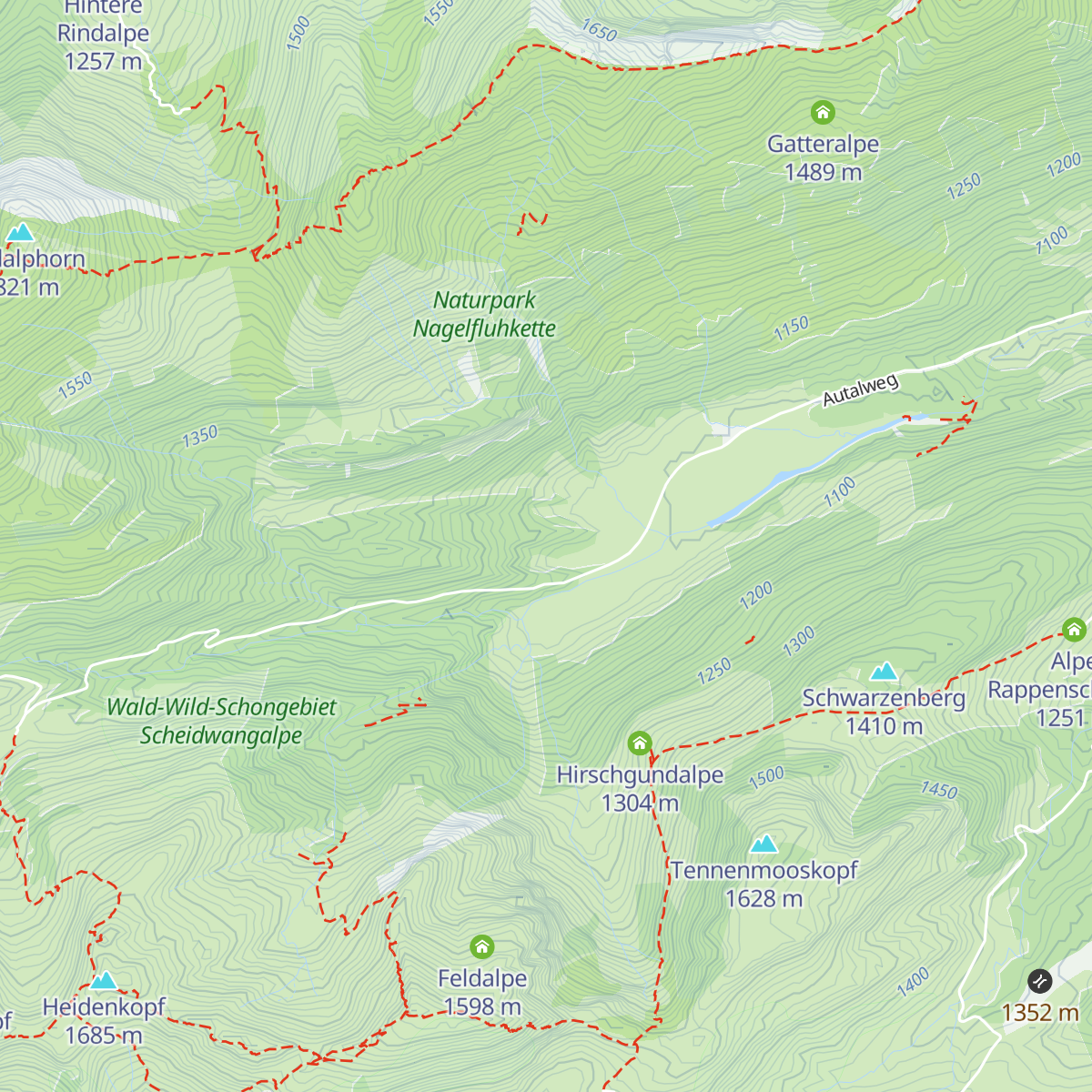 Schneelöcherhütte map