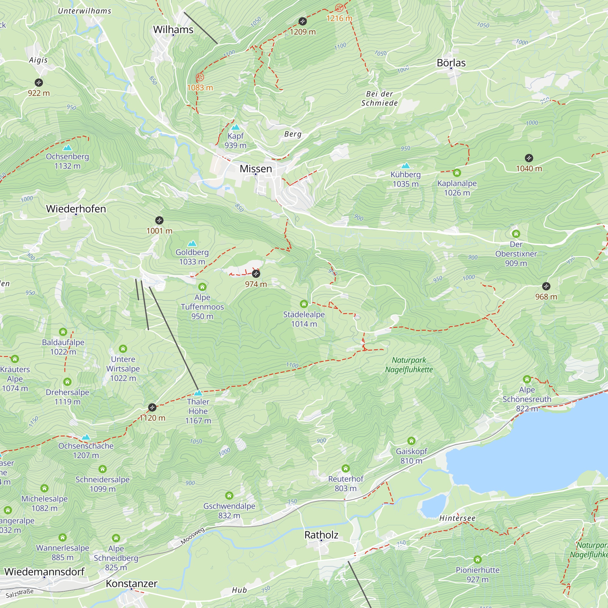 Städelealpe map