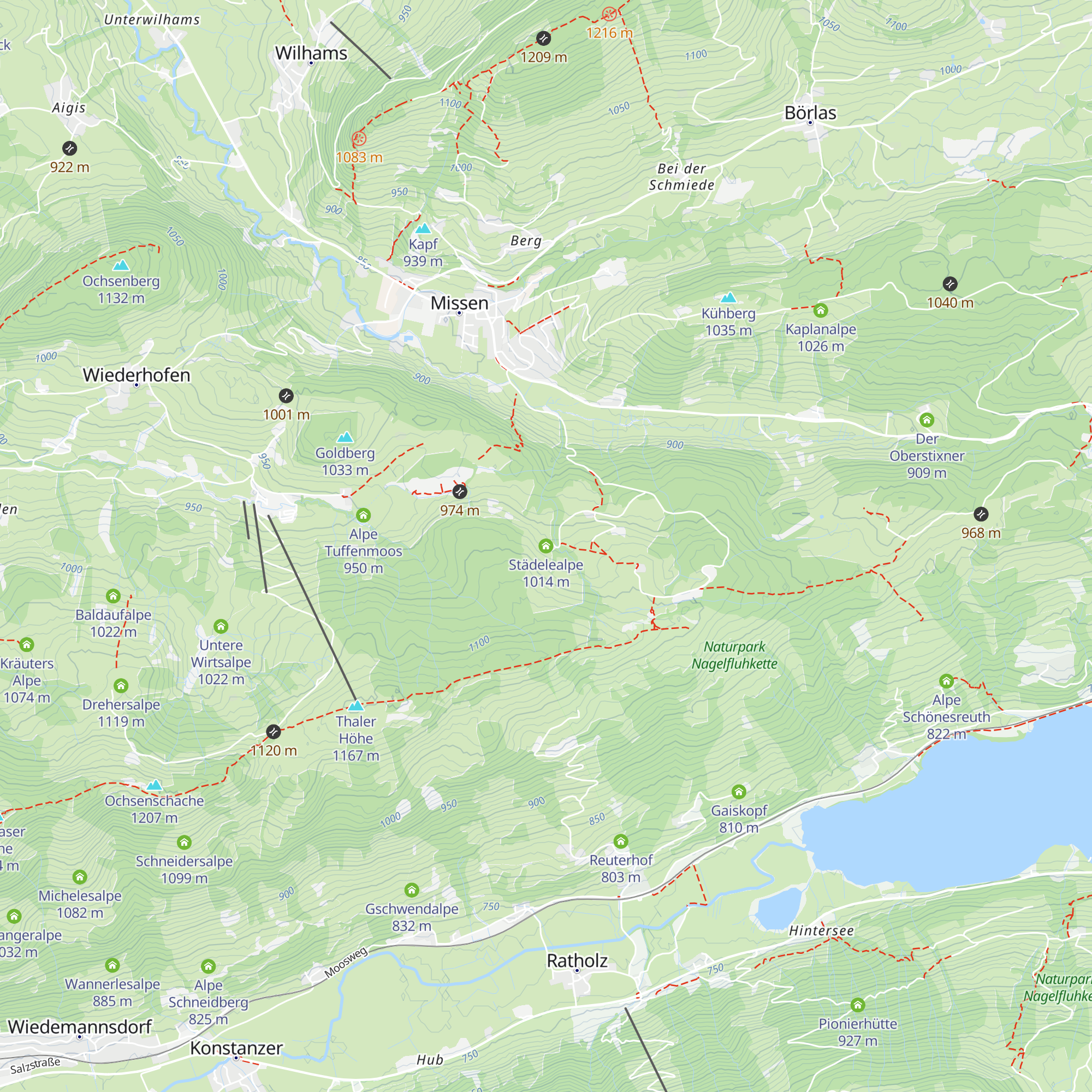 Städelealpe map