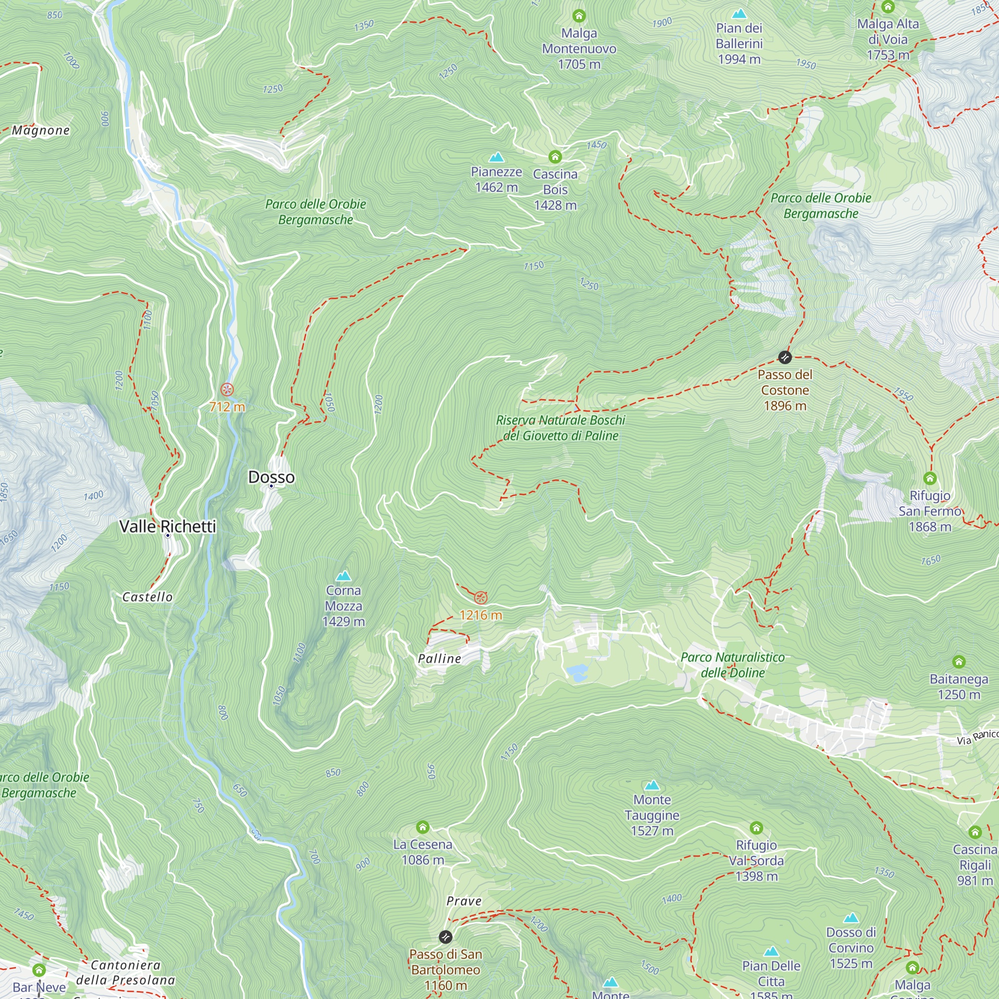 Malga Creisa map