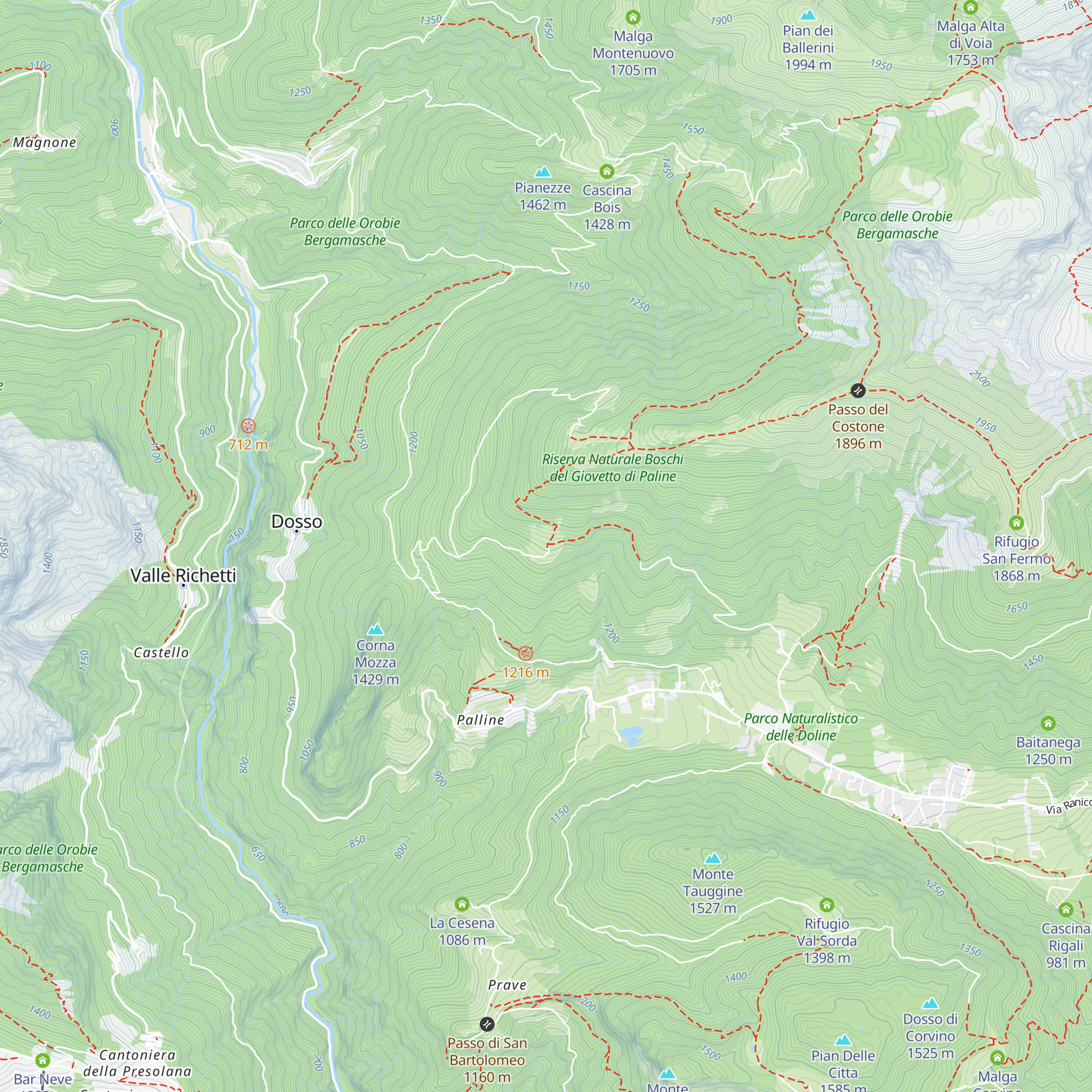 Malga Creisa map
