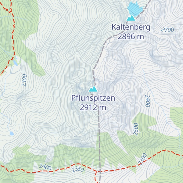 Map of Pflunspitzen Südgipfel