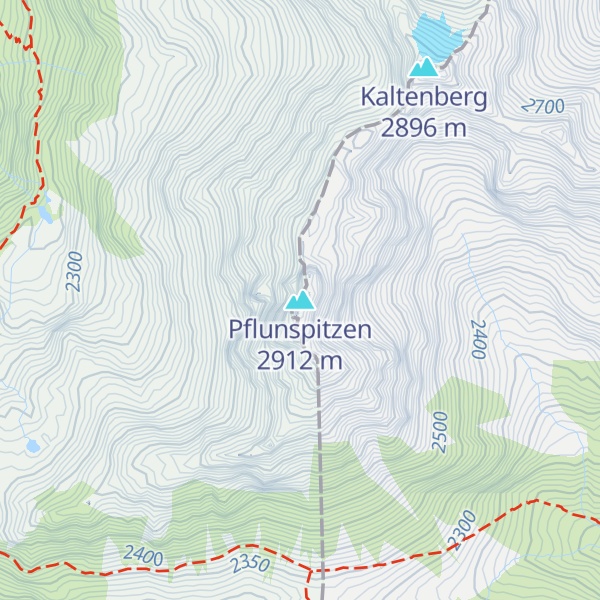 Map of Pflunspitzen