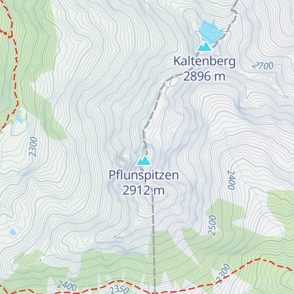 Map of Pflunspitzen Nordgipfel