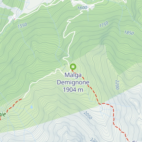 Map of Malga Demignone