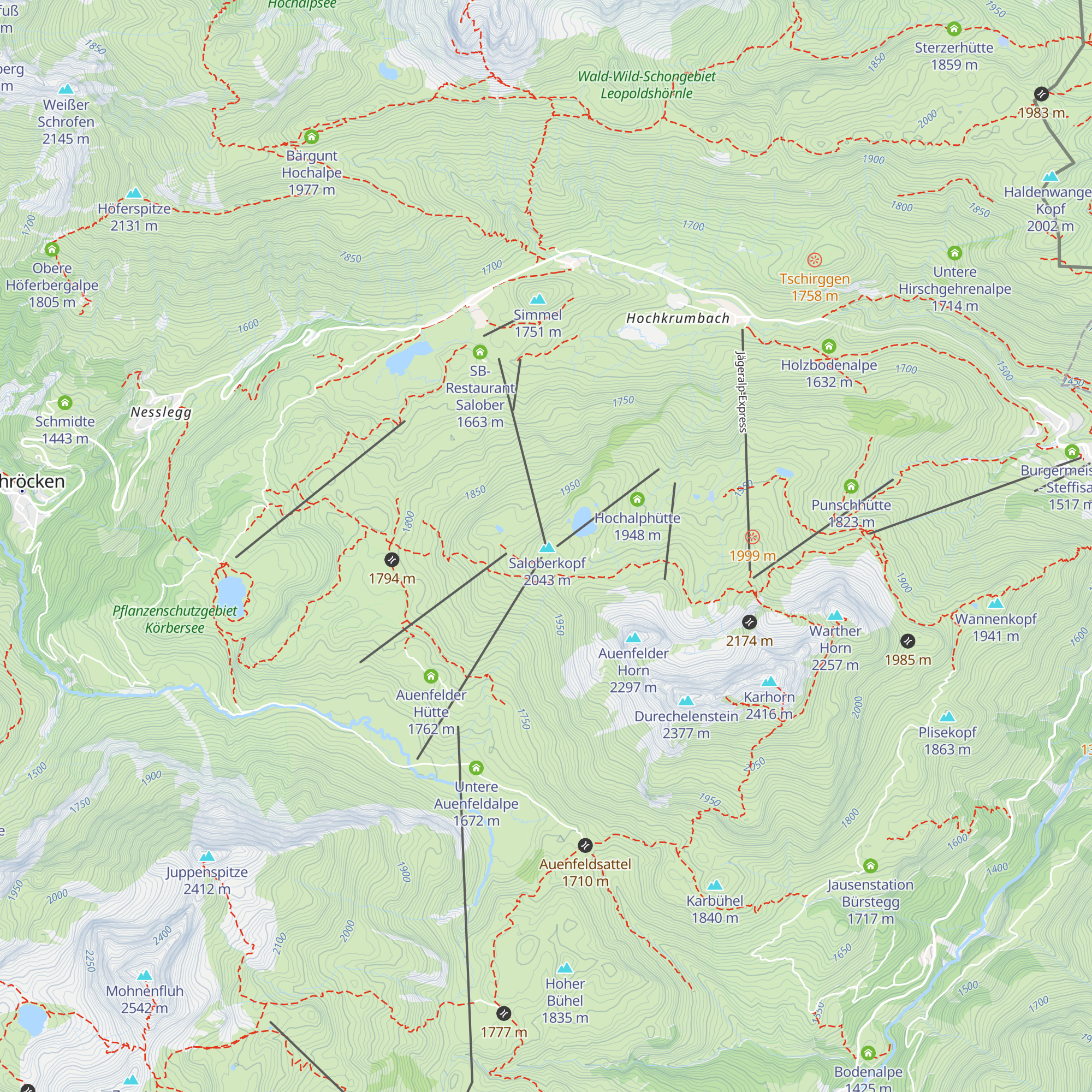 Salober-Jet map