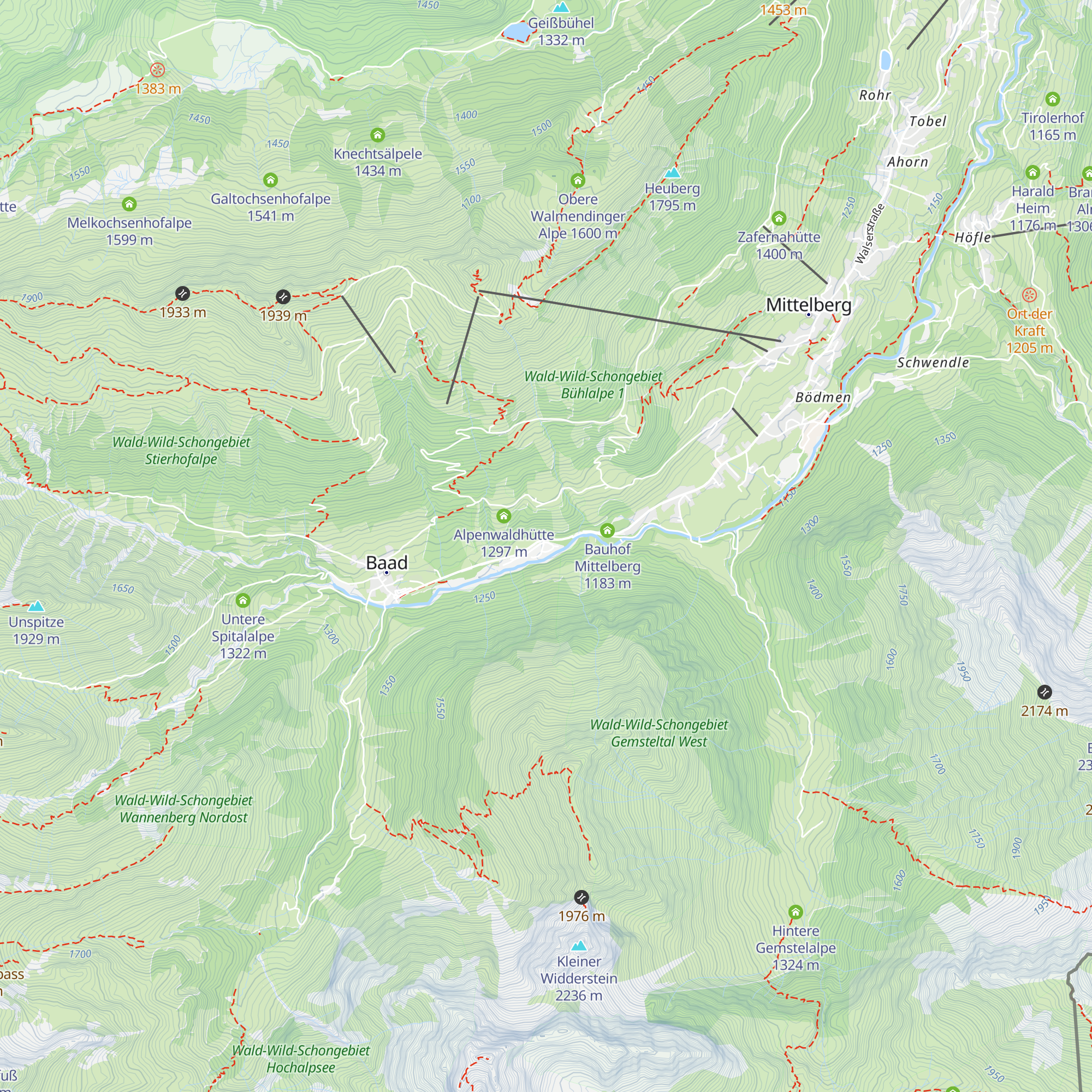 Campingplatz Vorderboden map