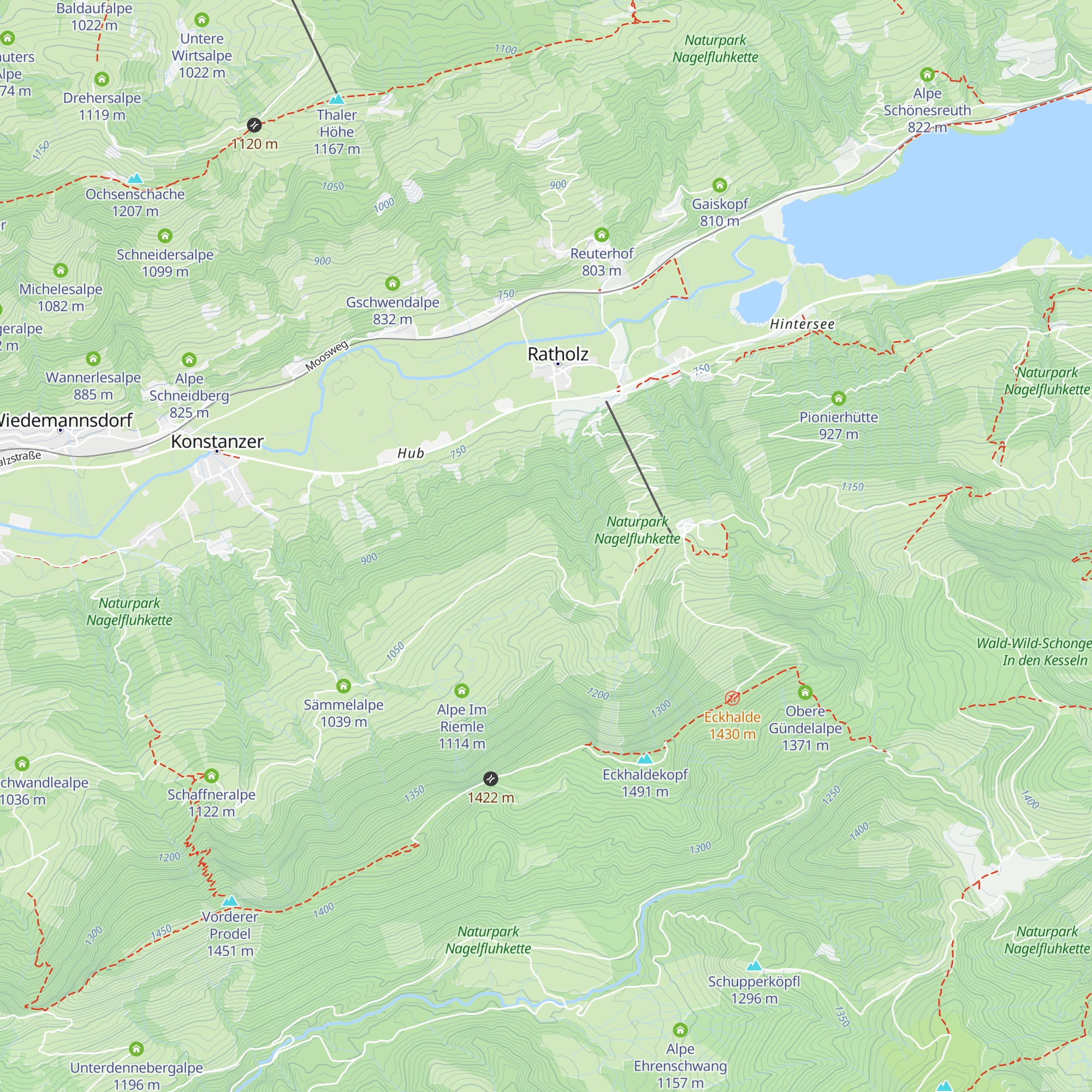 Rauhgundalpe map
