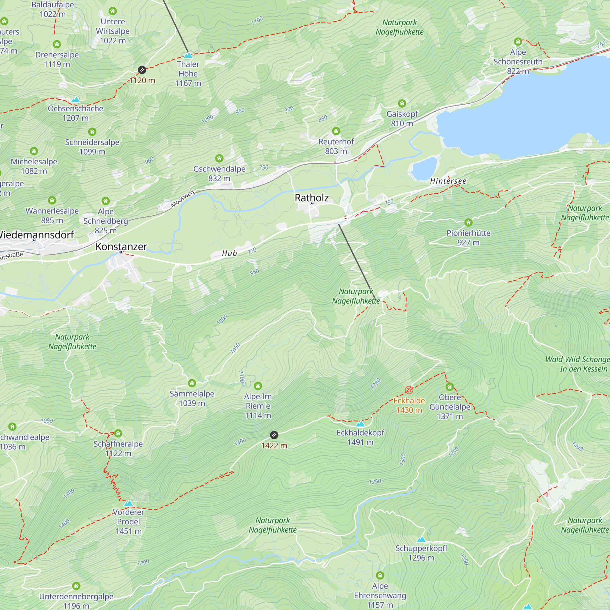 Rauhgundalpe map
