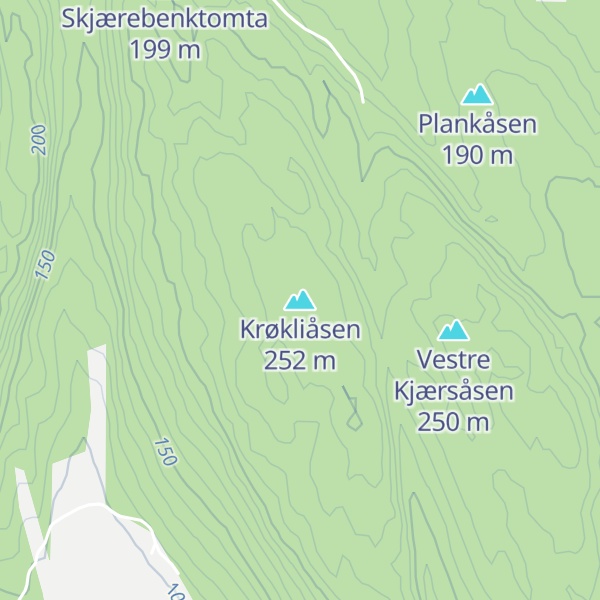 Map of Krøkliåsen
