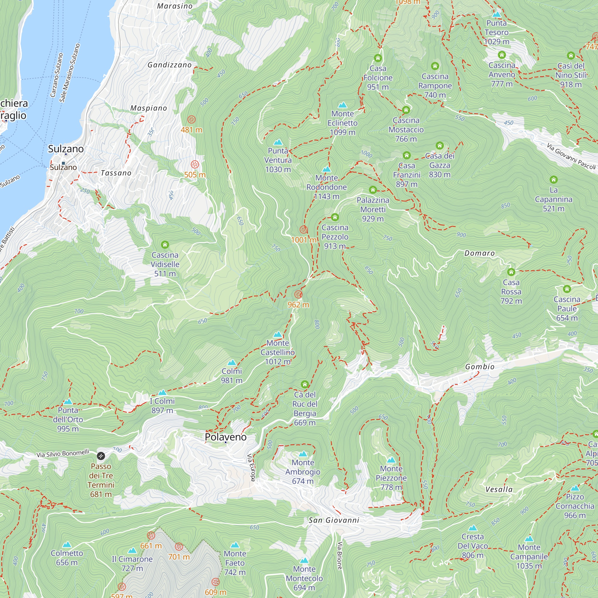 Rifugio Alpino Gruppo di Polaveno map