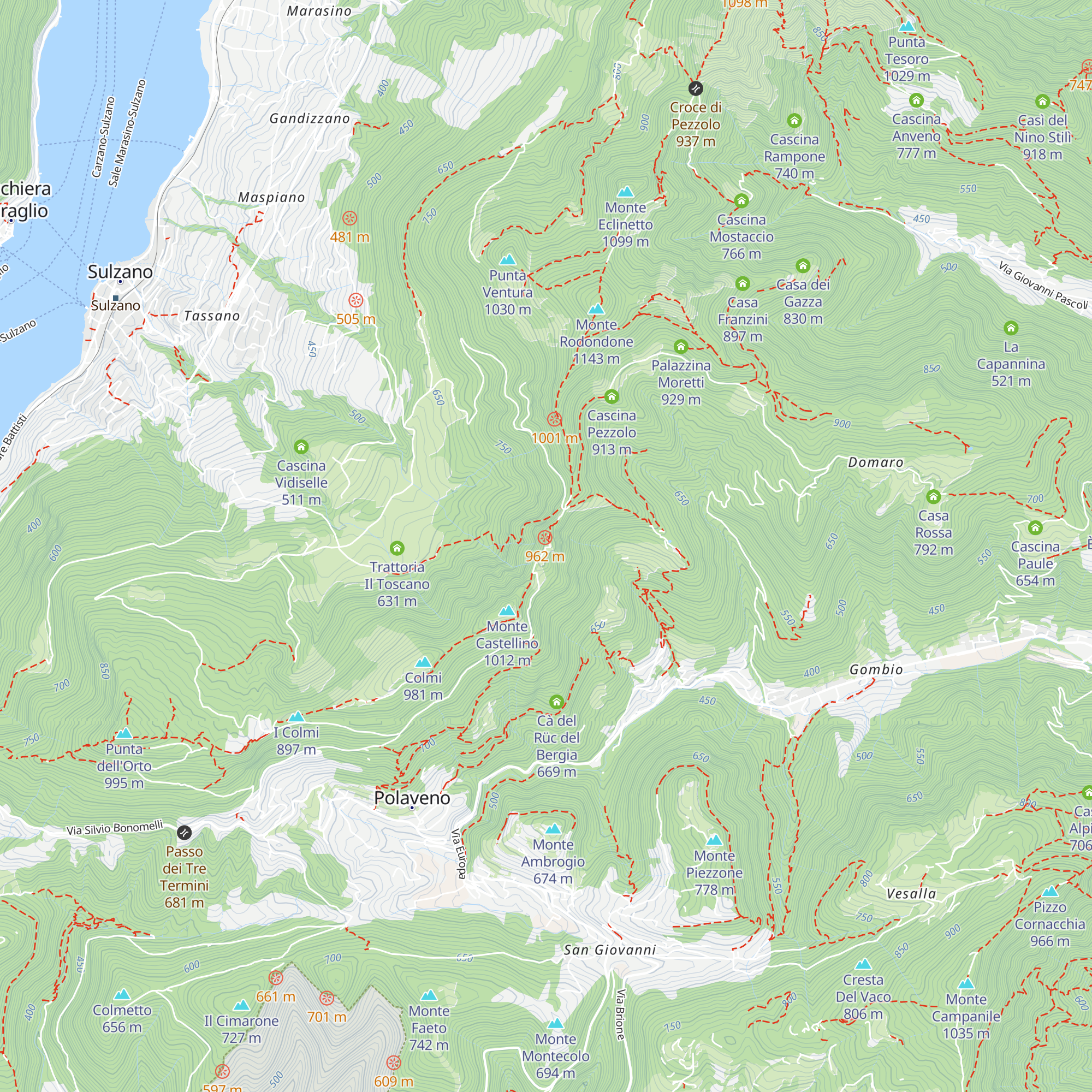 Rifugio Alpino Gruppo di Polaveno map