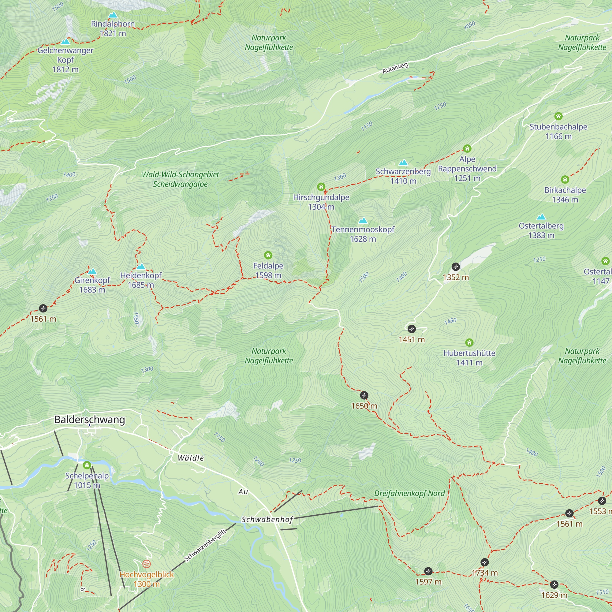 Obere Wilhelminealpe map