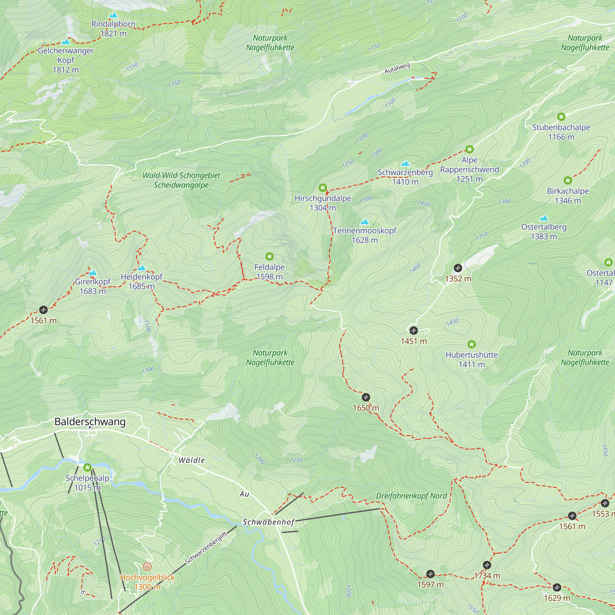 Obere Wilhelminealpe map