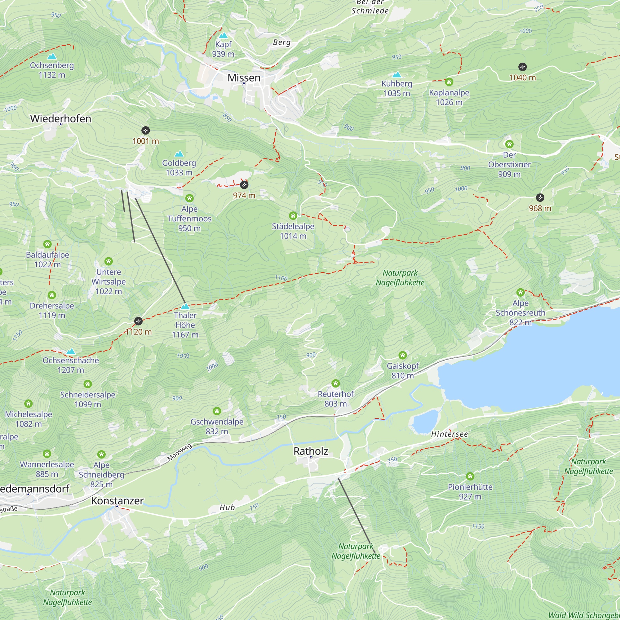 Hohenschwandalpe map