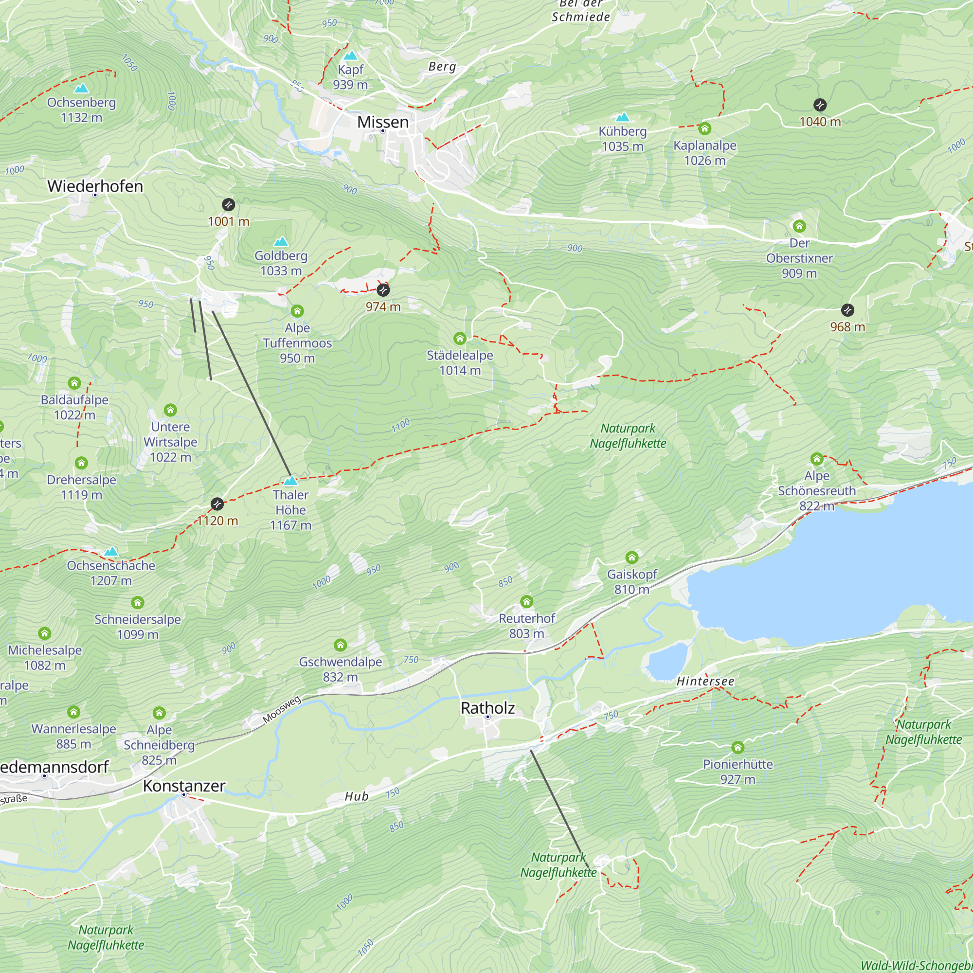 Hohenschwandalpe map