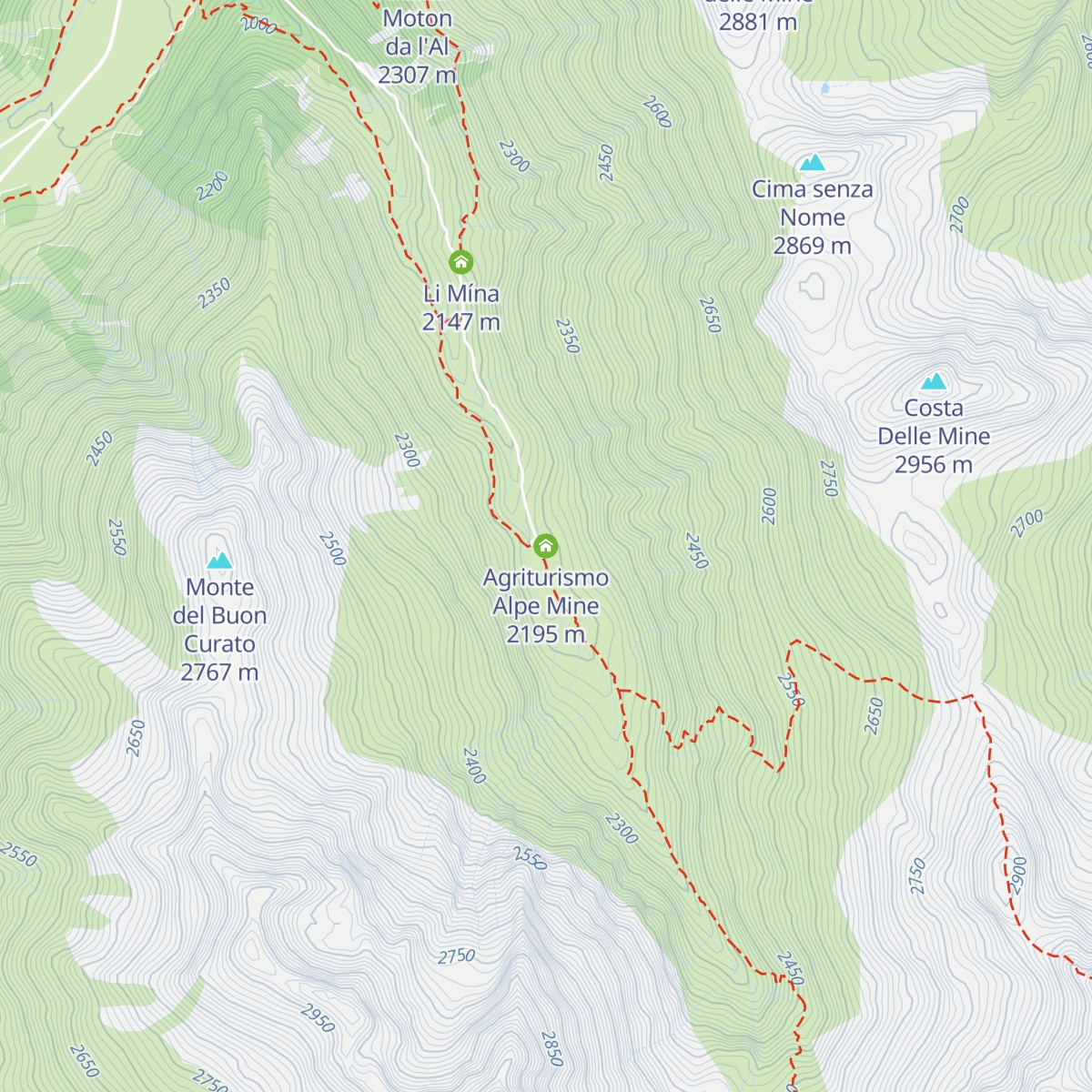 Agriturismo Alpe Mine map