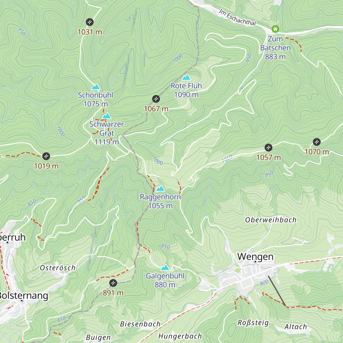Alpe Wenger Egg map