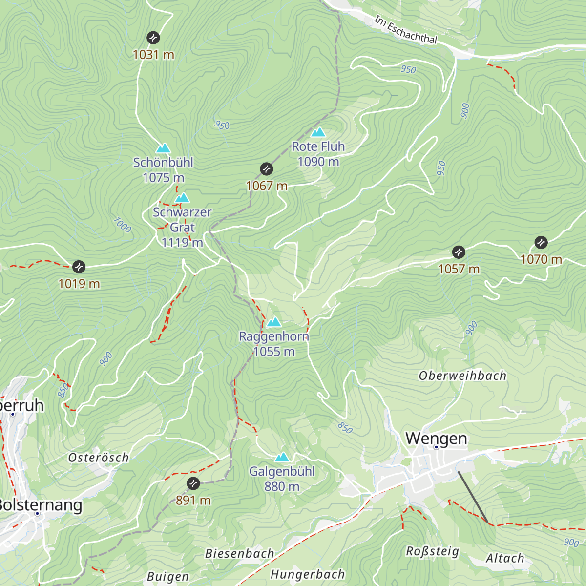 Alpe Wenger Egg map