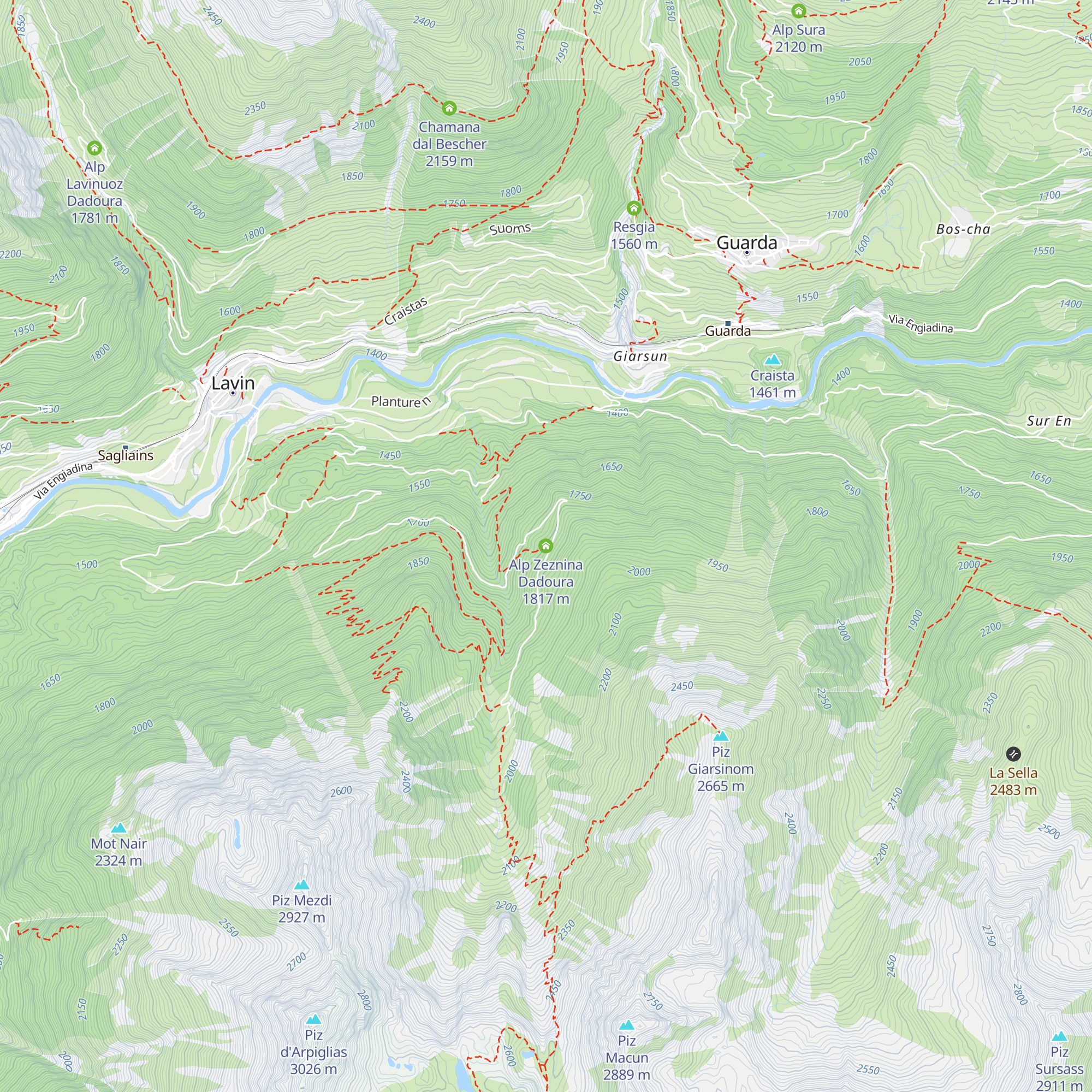 Alp Zeznina Dadoura map