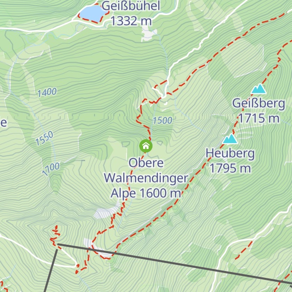 Map of Obere Walmendinger Alpe