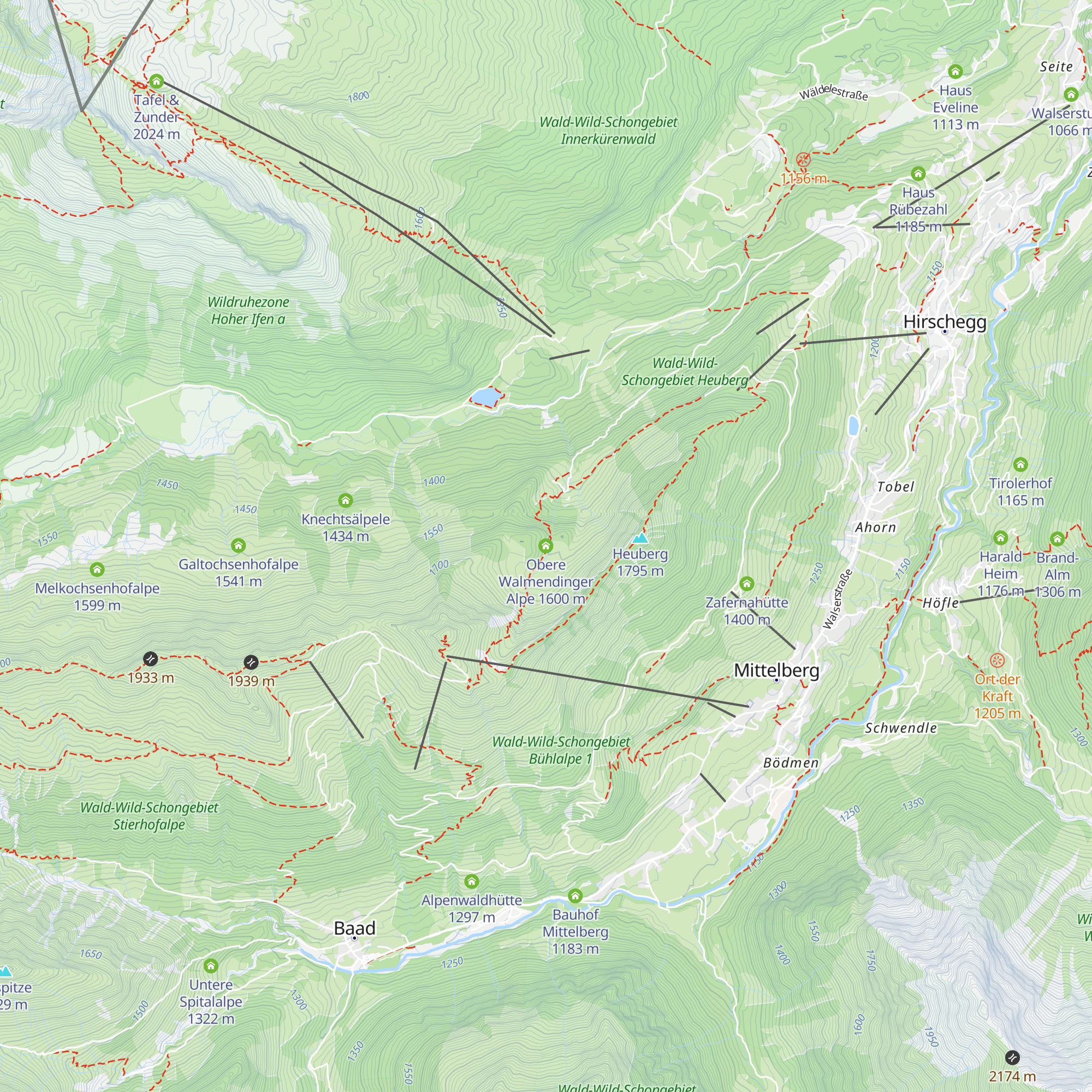Obere Walmendinger Alpe map