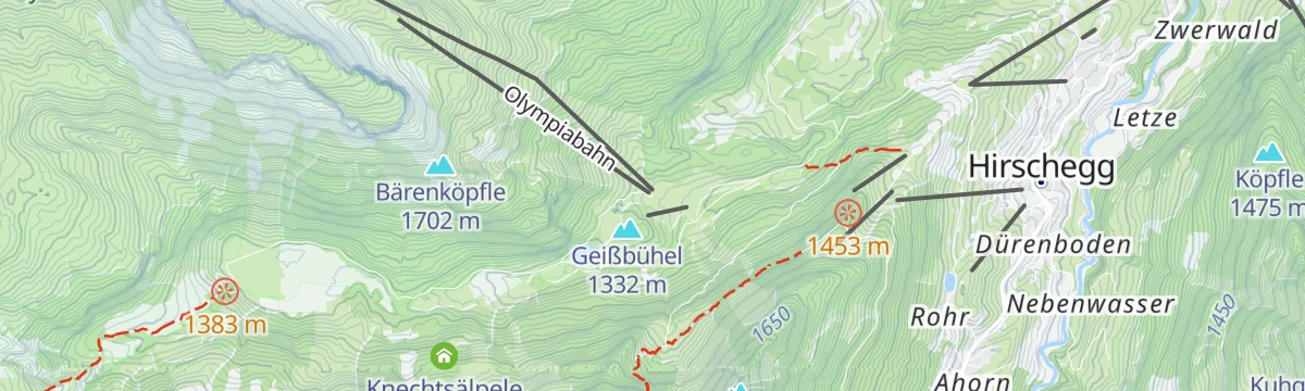 Map of the start of Bergtour über den Hohen Ifen