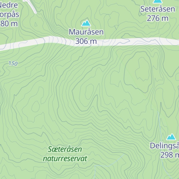 Map of Sæteråsen