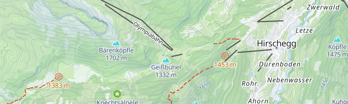 Map of the start of Winterwanderung durchs Schwarzwassertal zur Schwarzwasserhütte