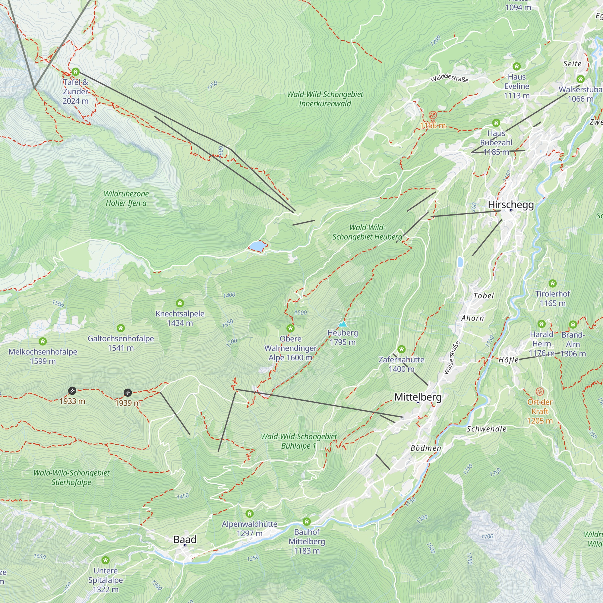 Untere Walmendinger Alpe map