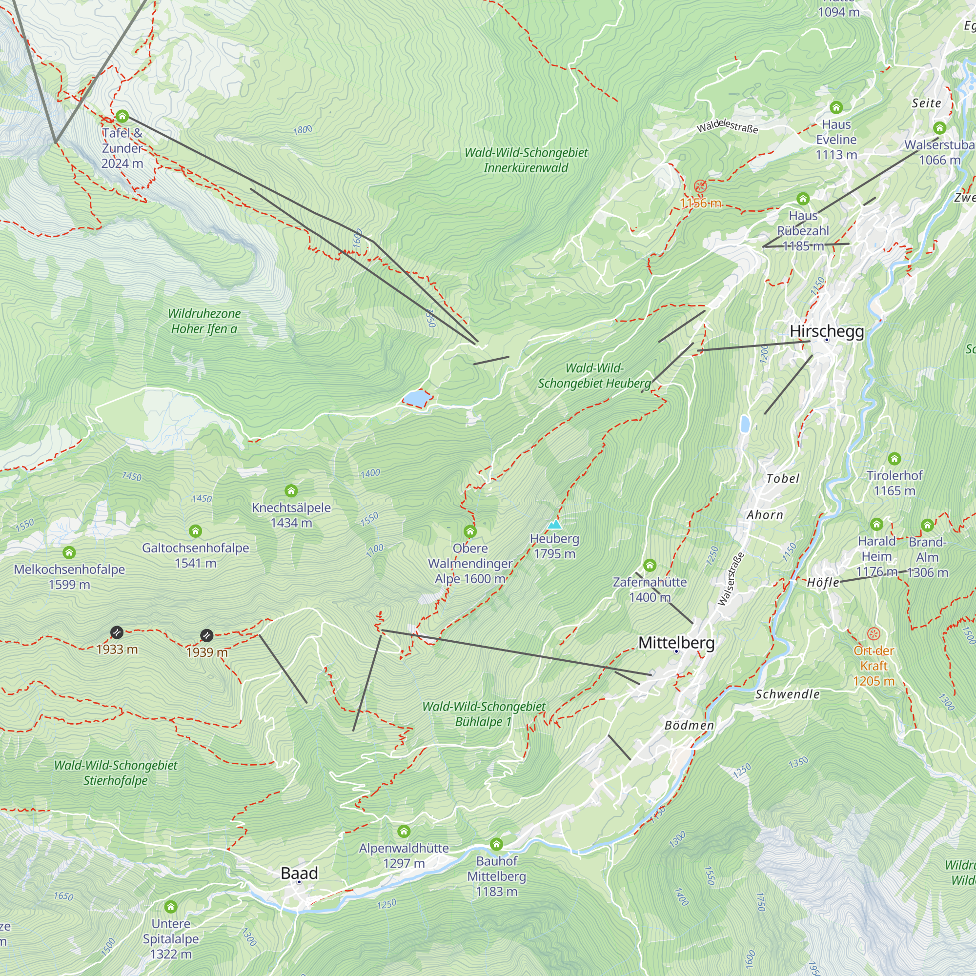 Untere Walmendinger Alpe map