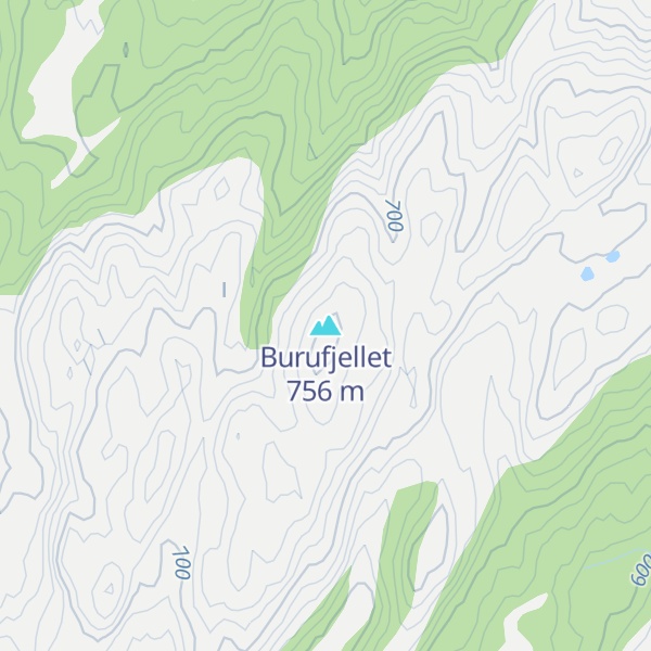 Map of Burufjellet