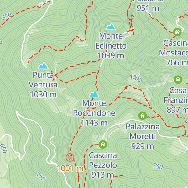 Map of Monte Rodondone