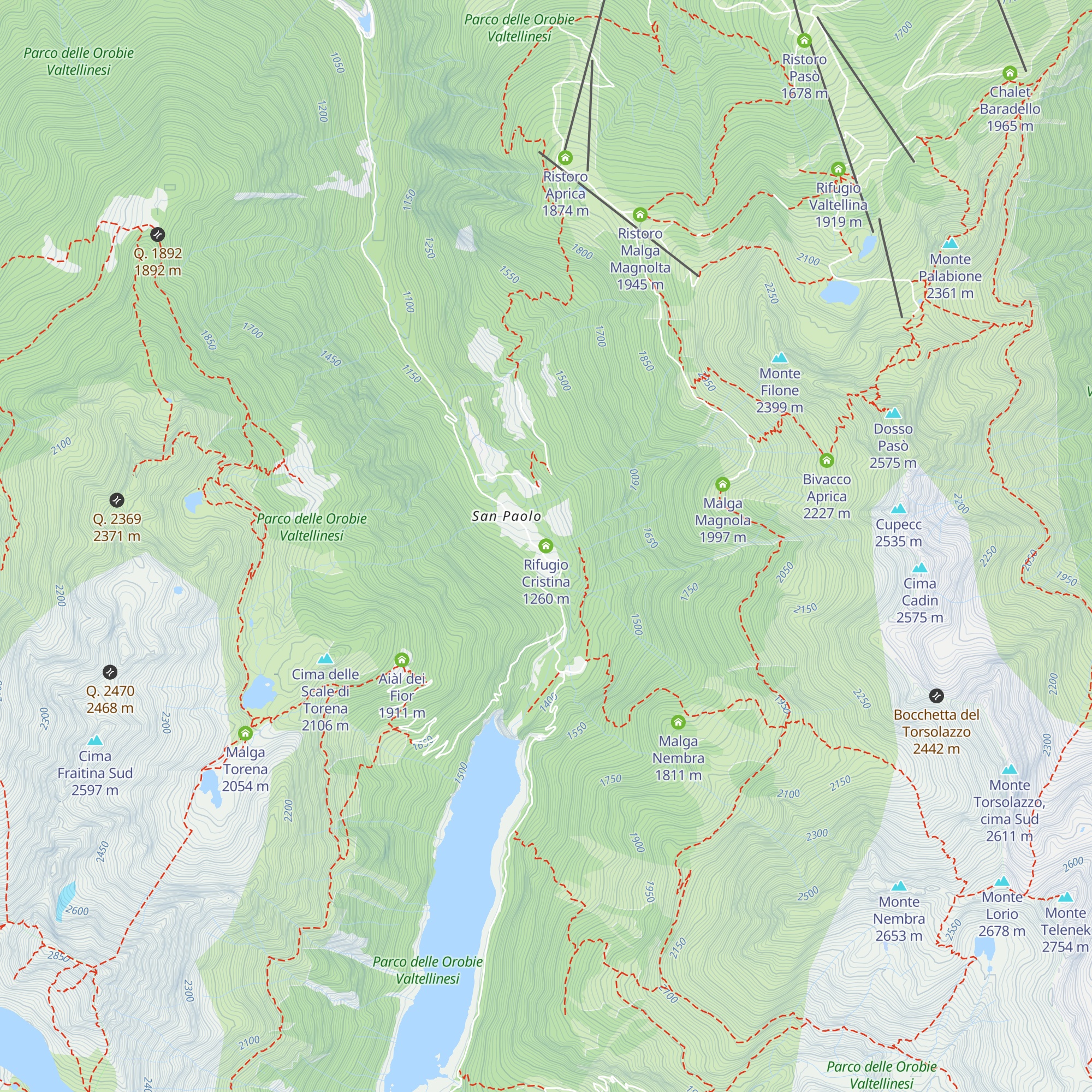 Rifugio Cristina map