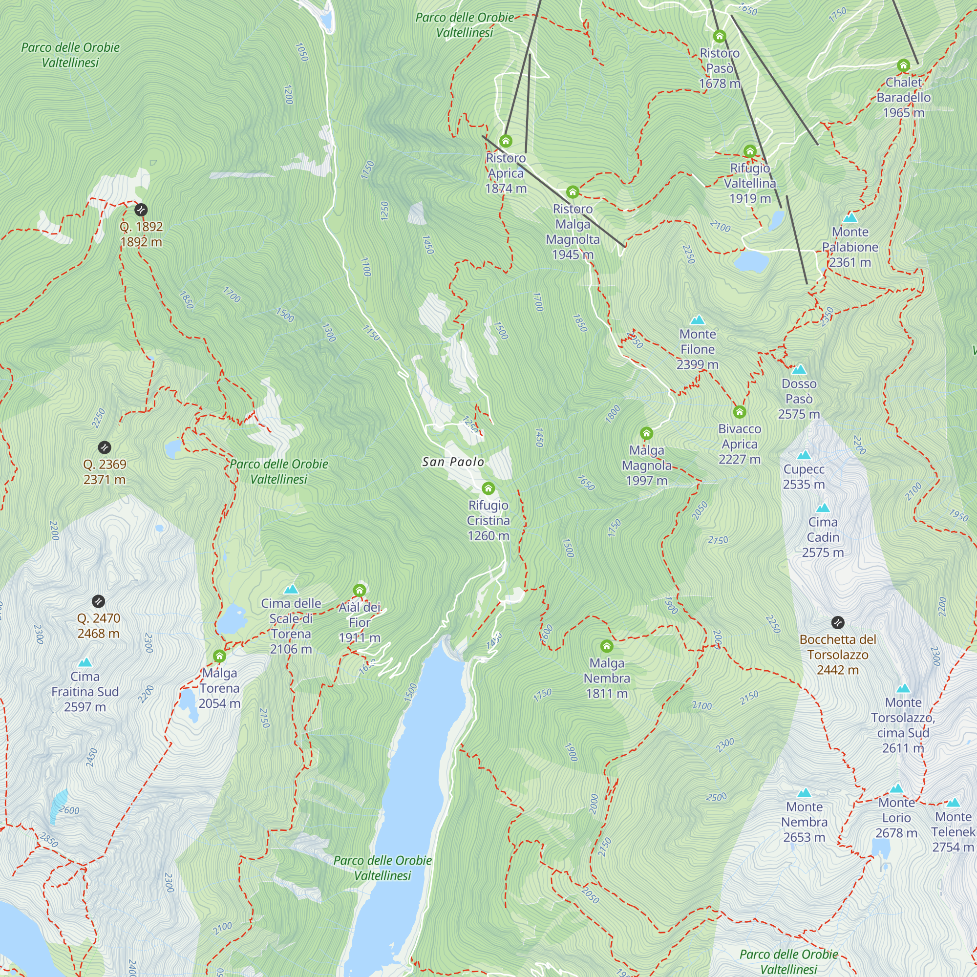 Rifugio Cristina map