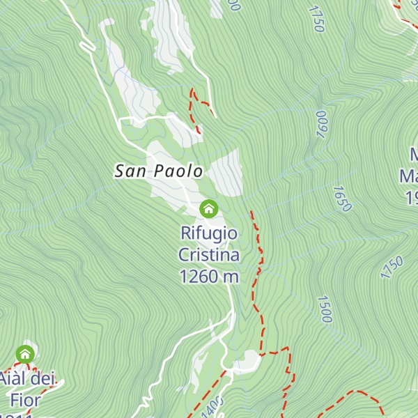 Map of Rifugio Cristina
