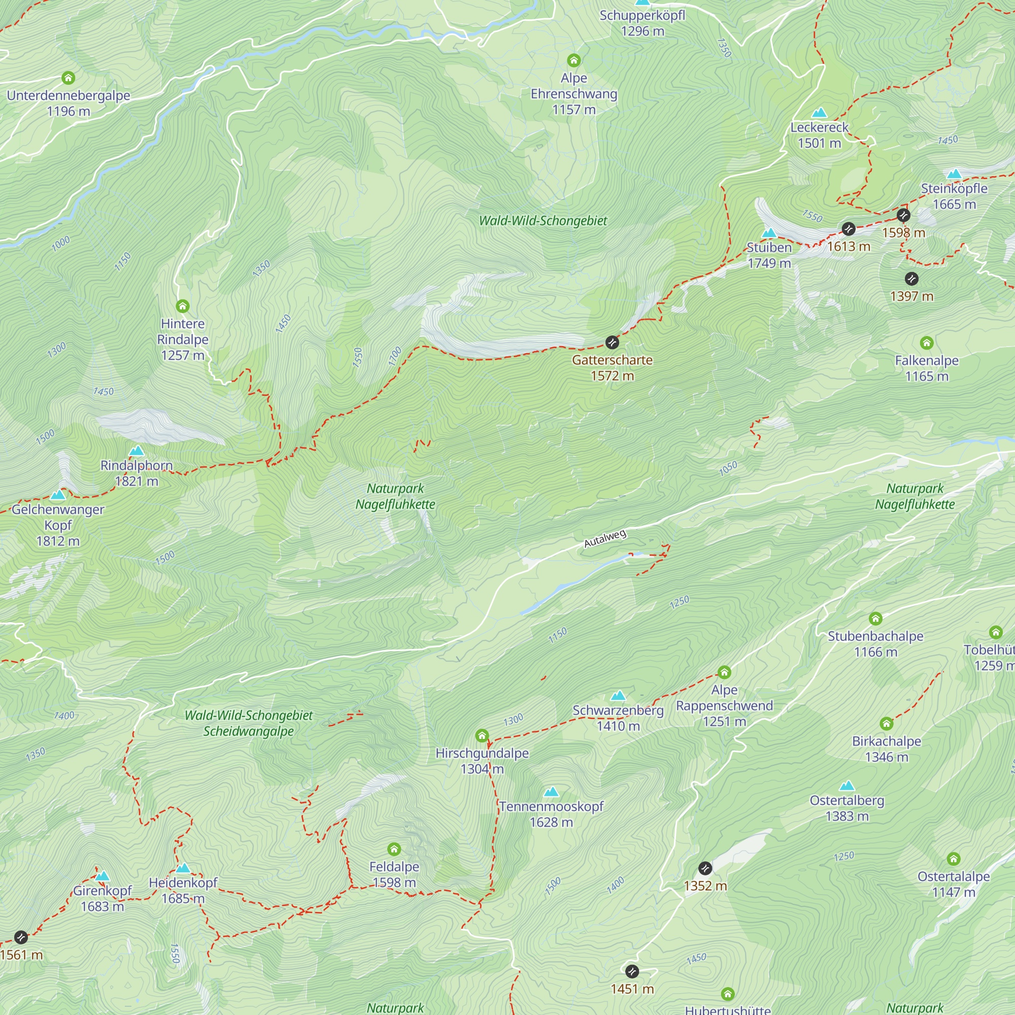 Hintere Wieslealpe map