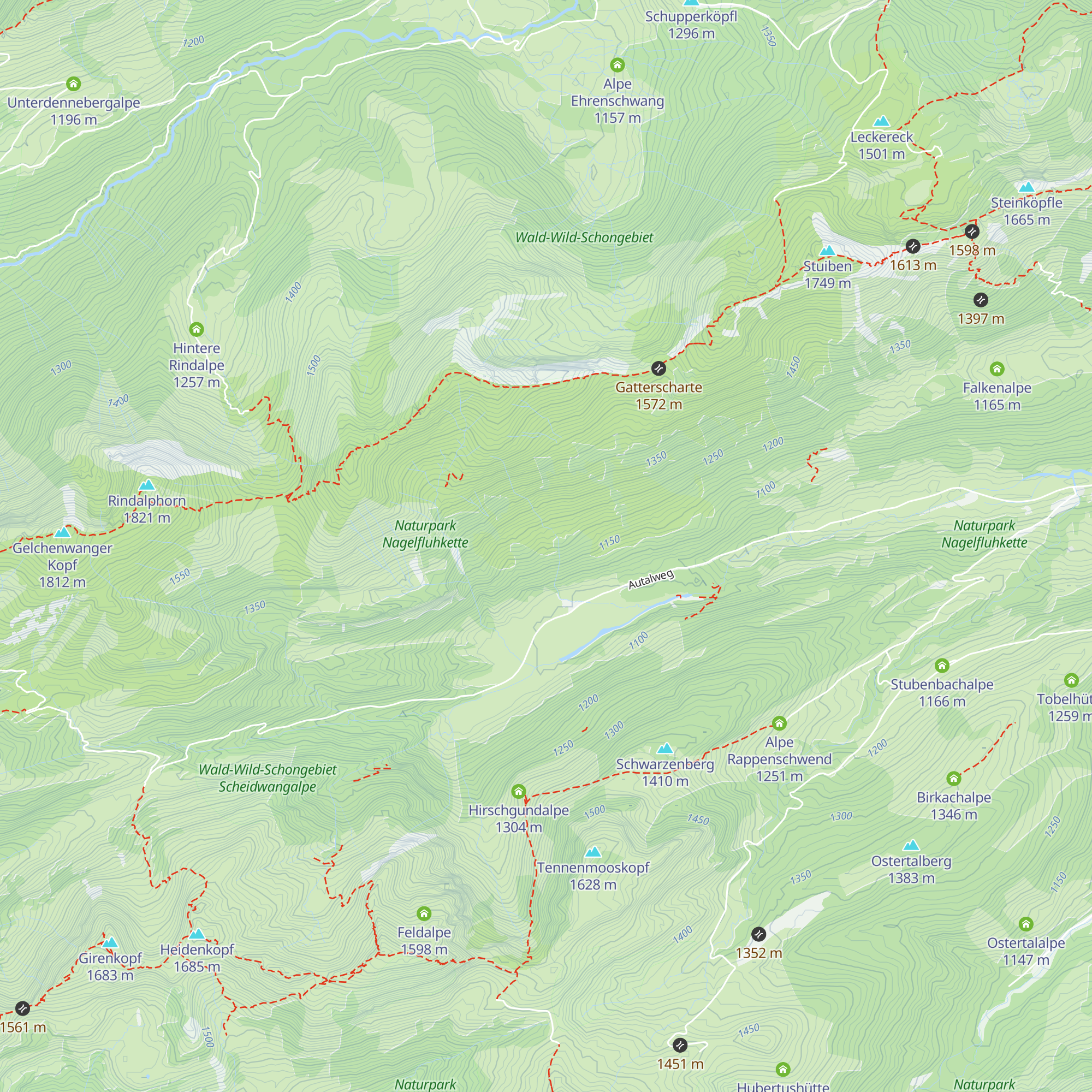 Hintere Wieslealpe map