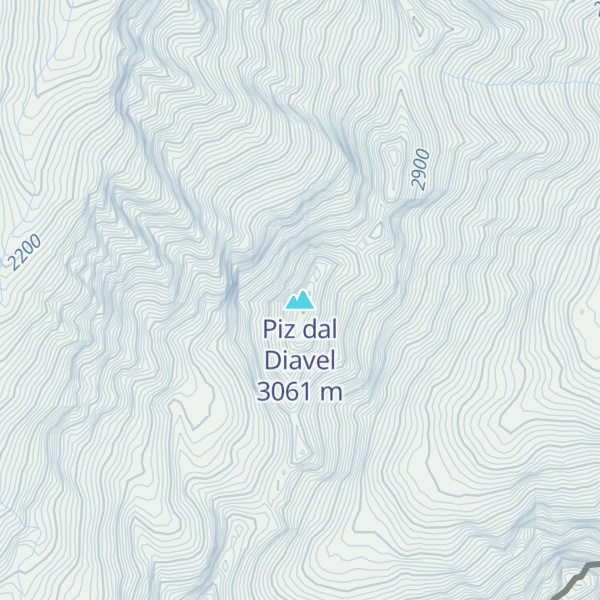 Map of Piz dal Diavel