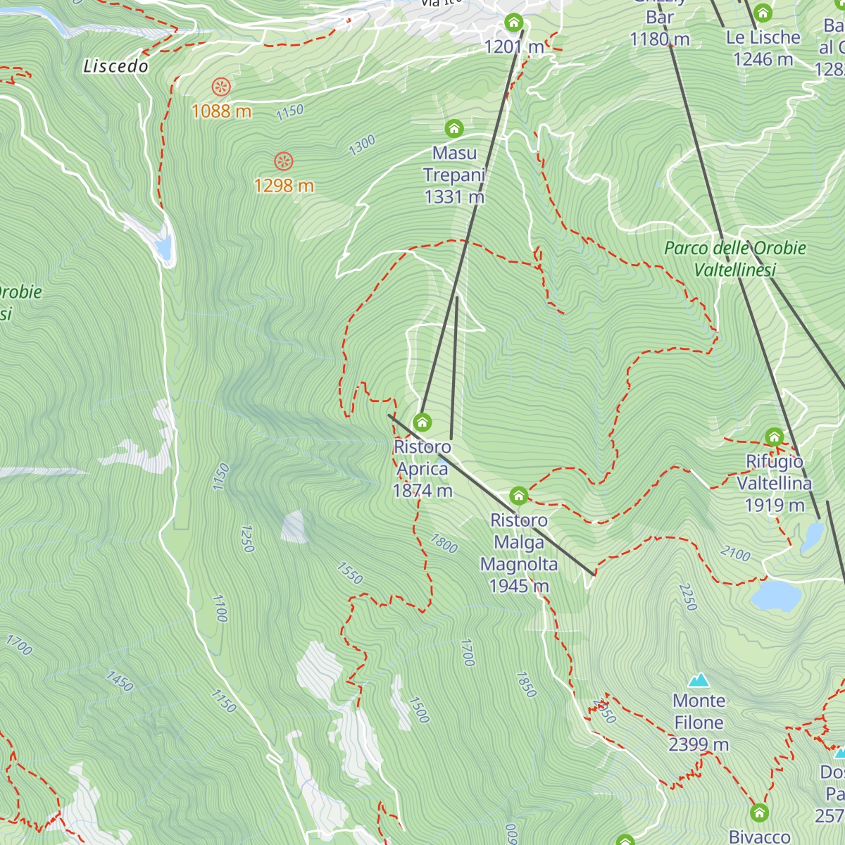 Ristoro Aprica map
