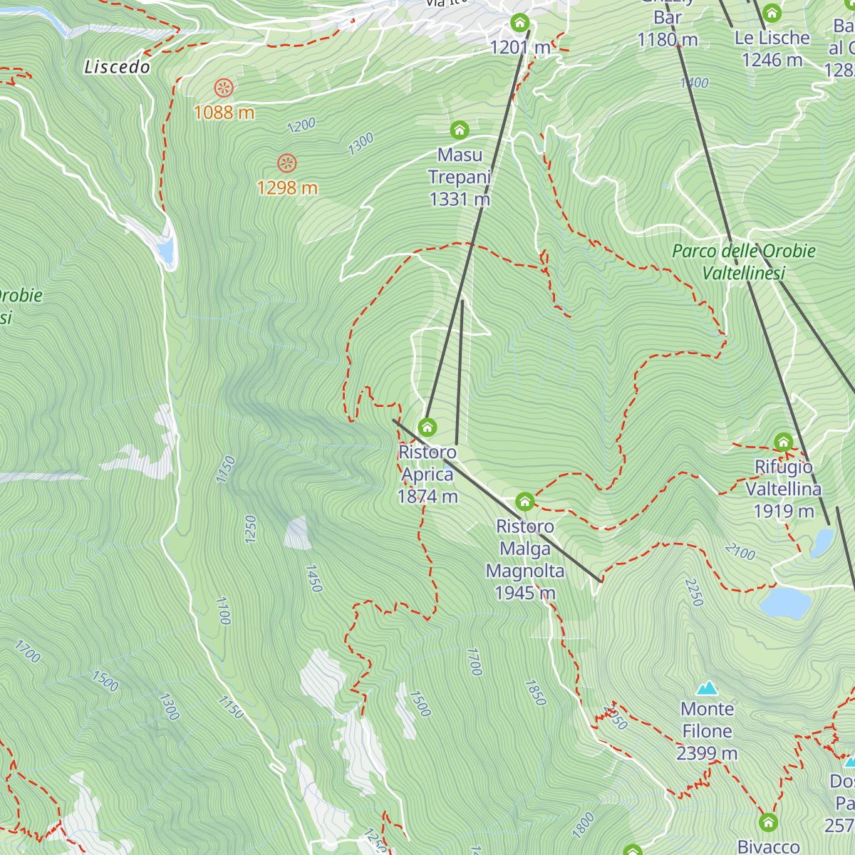 Ristoro Aprica map