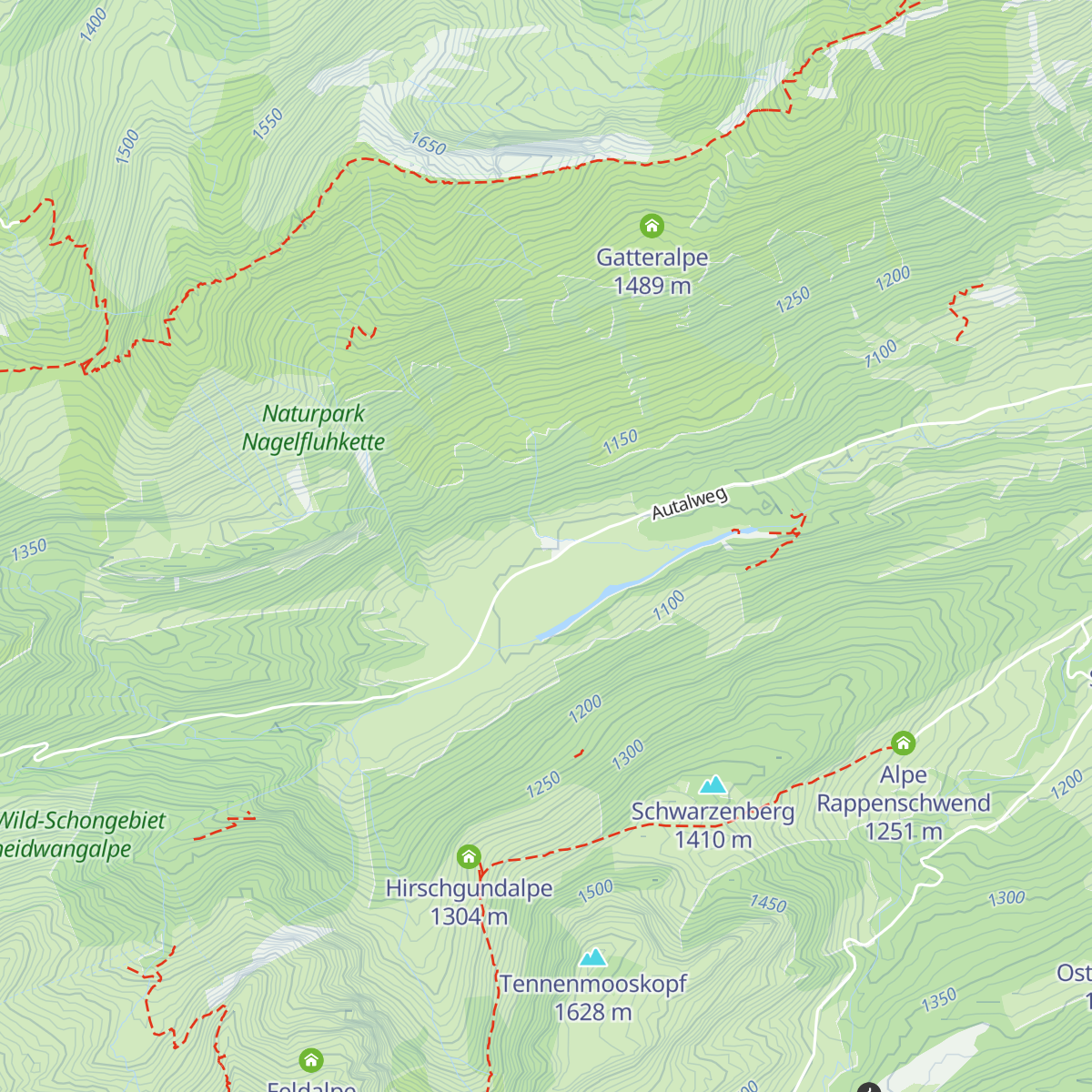 Vordere Aualpe map