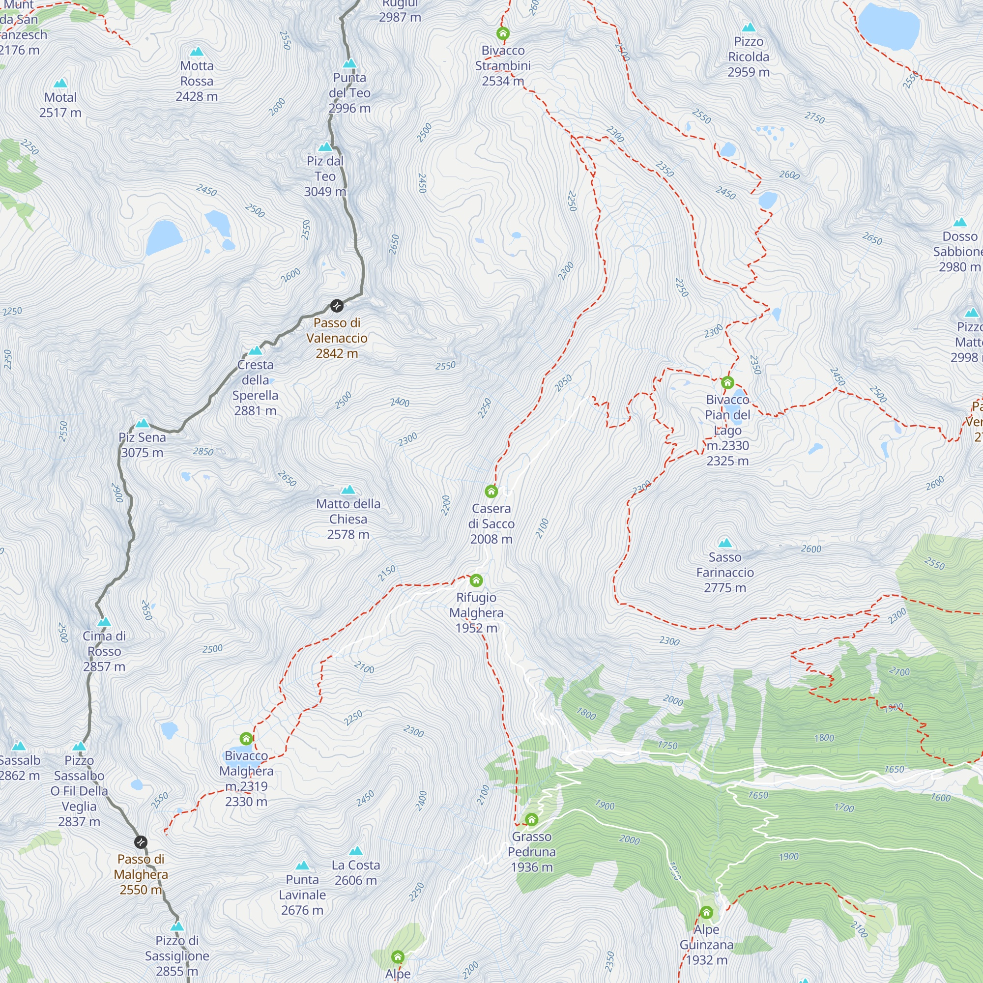 Casera di Sacco map