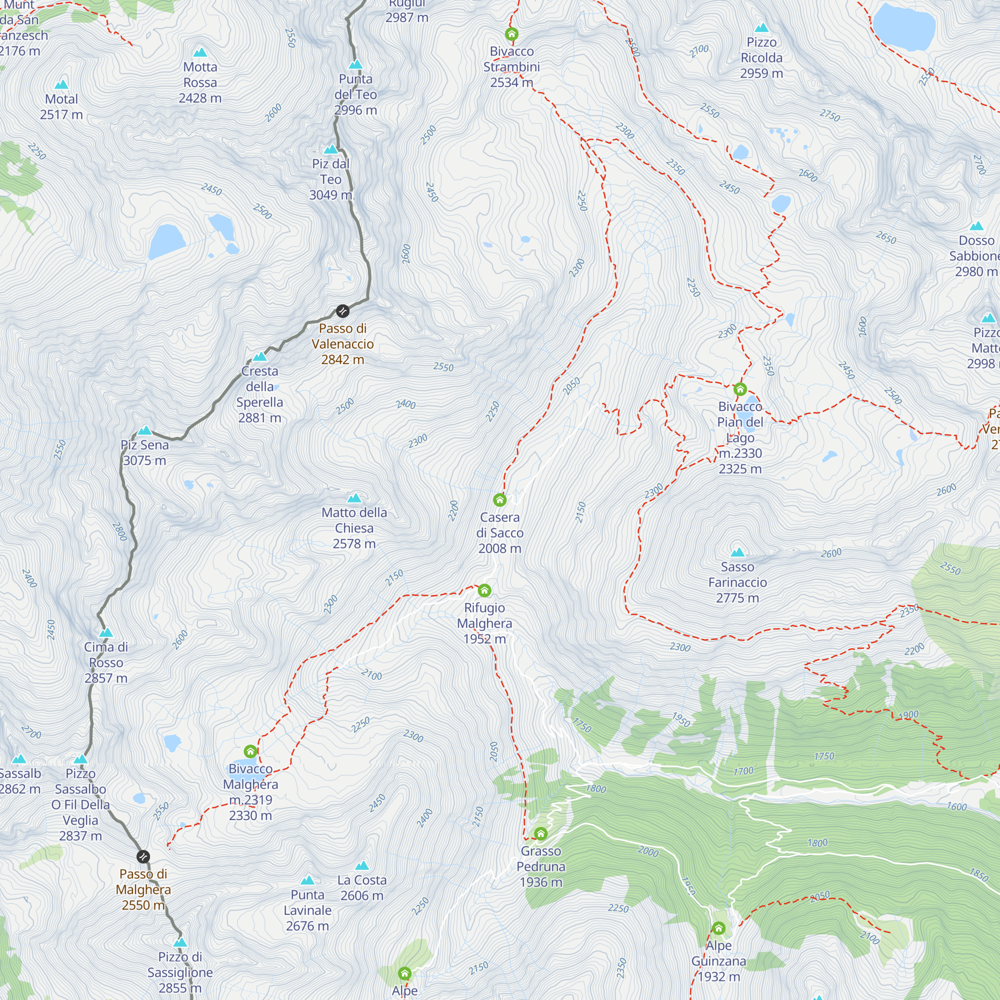 Casera di Sacco map