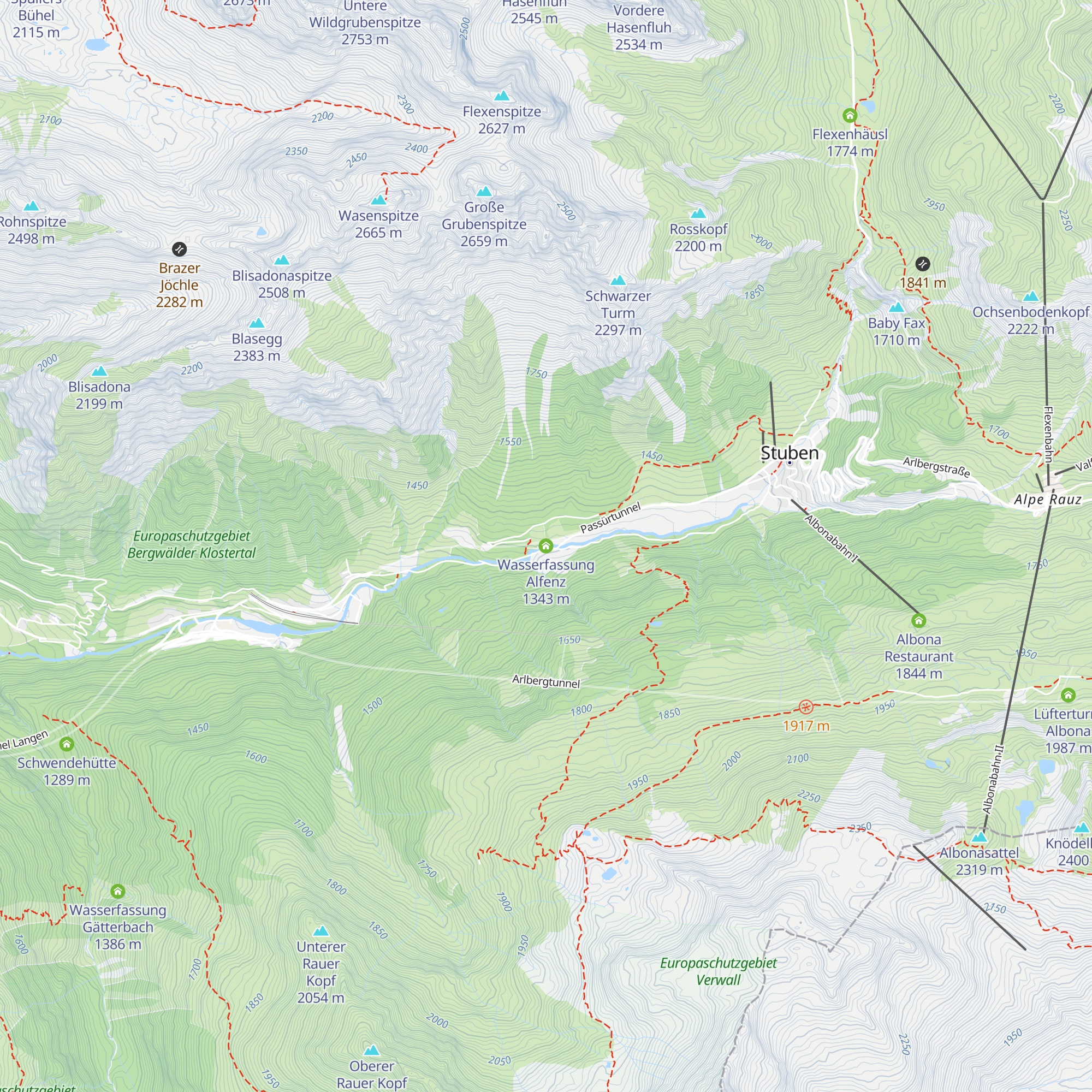 Wasserfassung Alfenz map