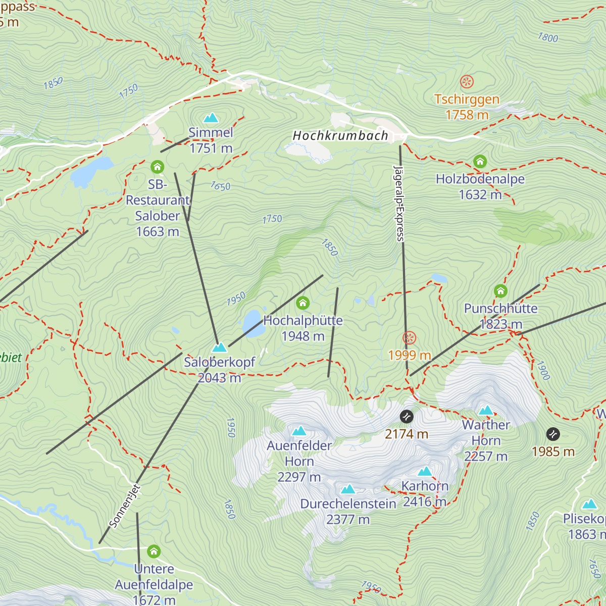 Hochalphütte map