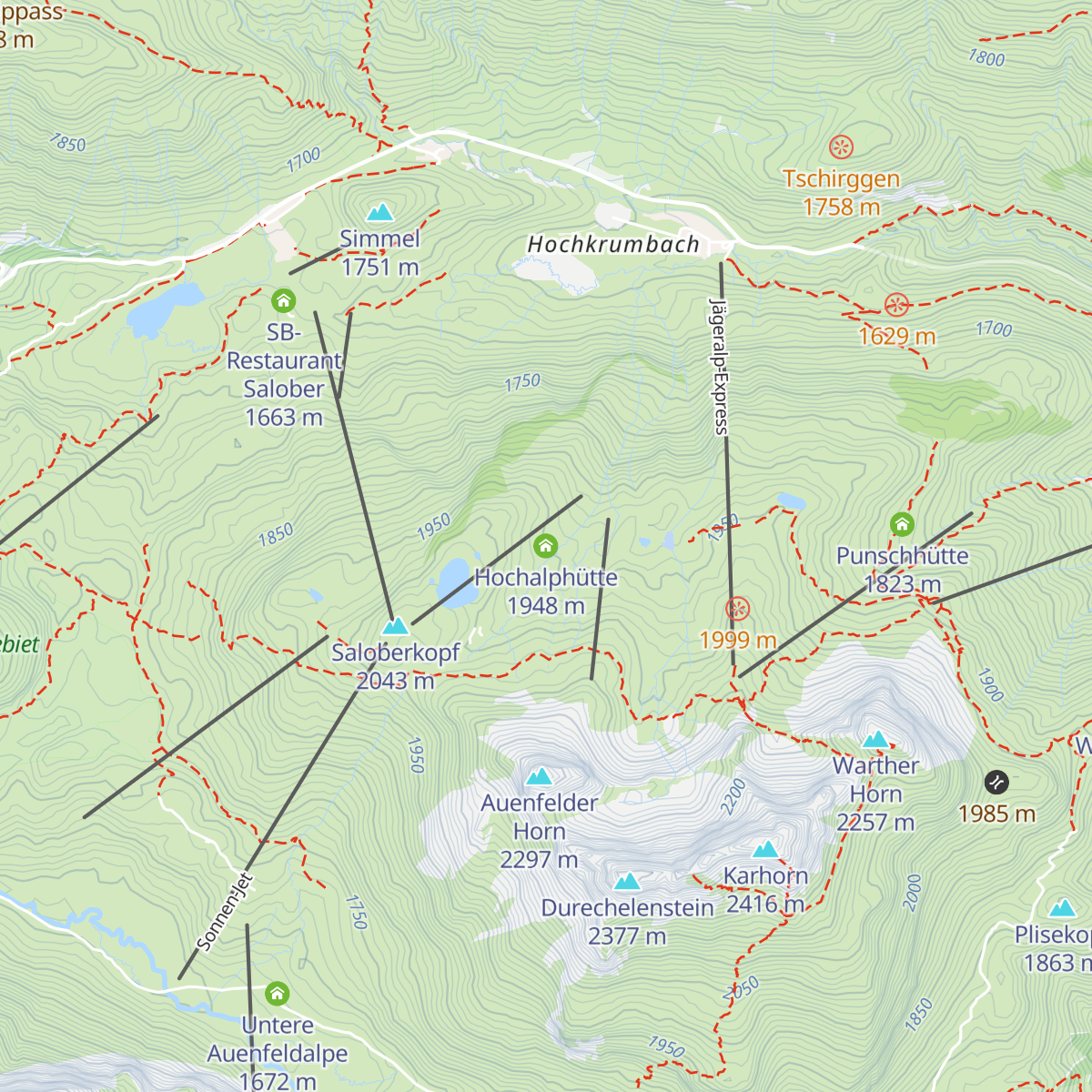 Hochalphütte map